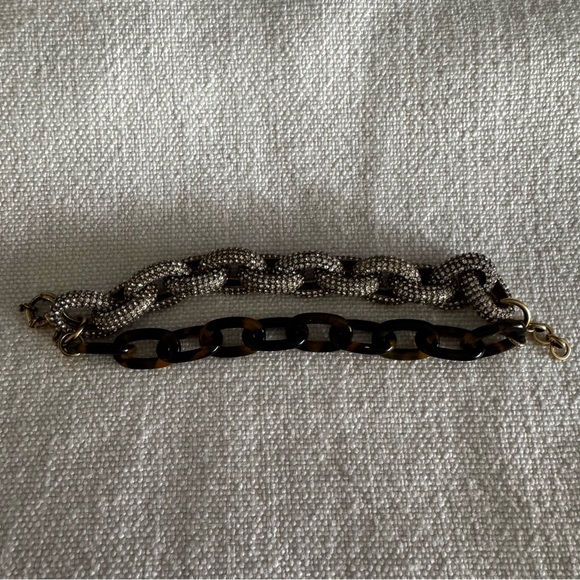 J. Crew Pavé & Tortoise Double-Link Bracelet - Picture 5 of 8